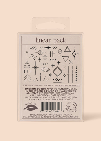 Temporary Tattoos - Linear Pack
