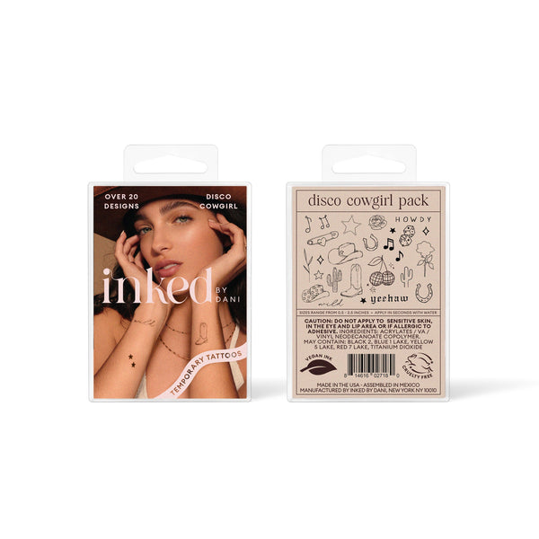 Temporary Tattoos - Disco Cowgirl Pack