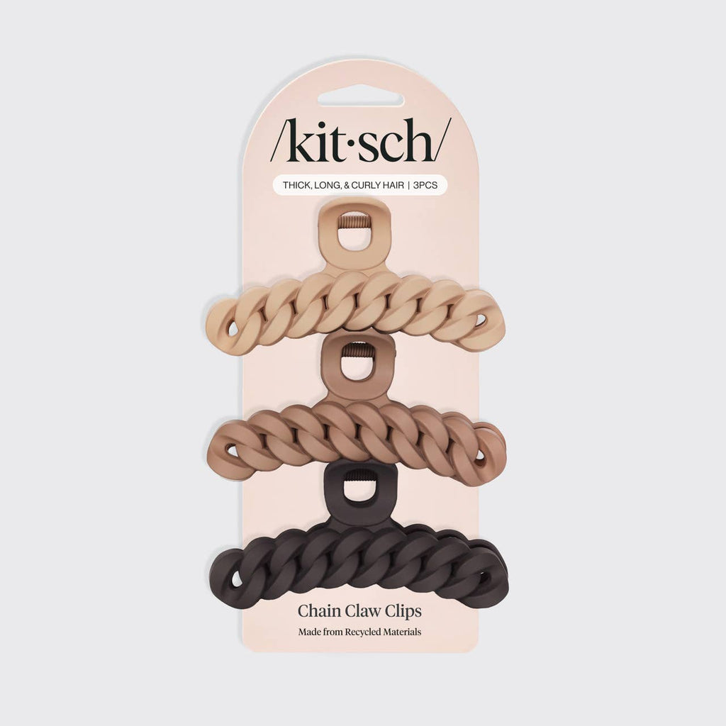 Kitsch Chain Claw Clips 3 Pc-Neutral