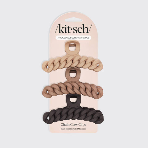 Kitsch Chain Claw Clips 3 Pc-Neutral