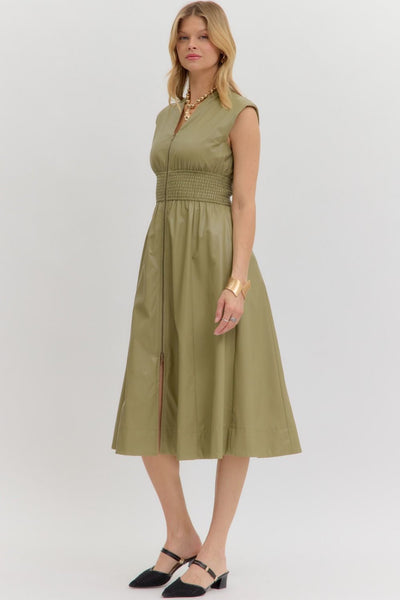 Sophia Midi Dress - Olive