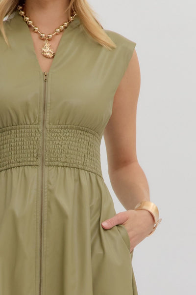 Sophia Midi Dress - Olive