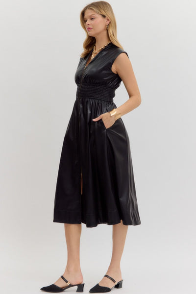 Sophia Midi Dress - Black