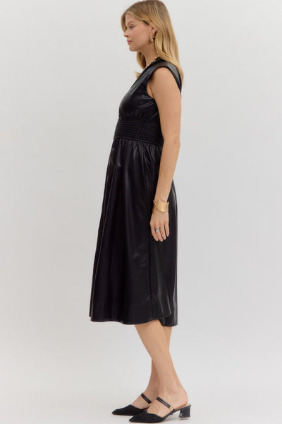 Sophia Midi Dress - Black
