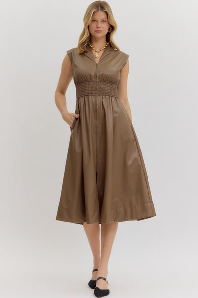 Sophia Midi Dress - Mocha