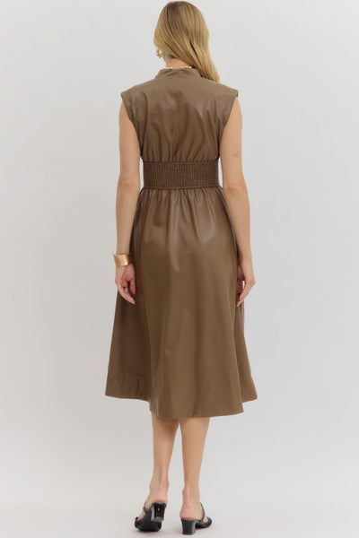 Sophia Midi Dress - Mocha