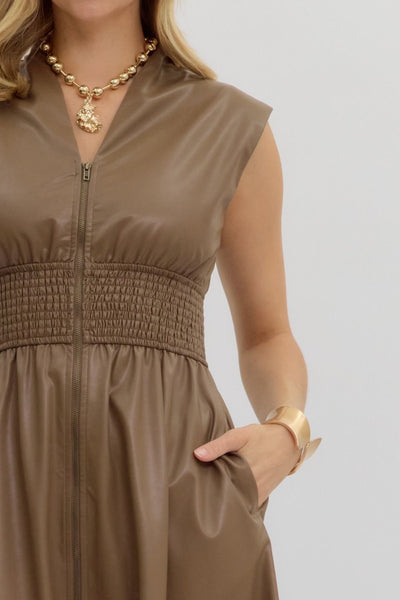 Sophia Midi Dress - Mocha