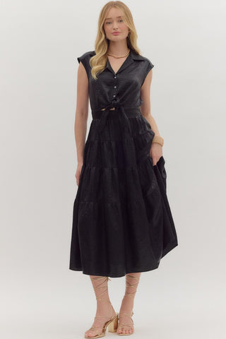 Falling For Black Maxi Dress - Black