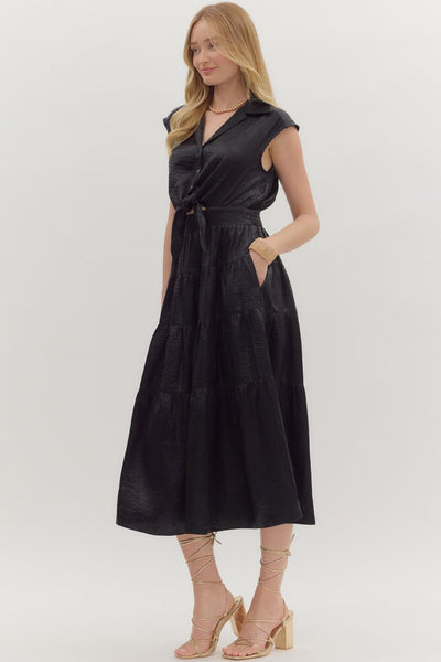 Falling For Black Maxi Dress - Black