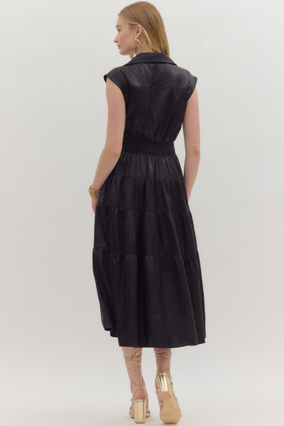 Falling For Black Maxi Dress - Black