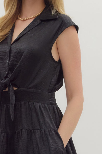 Falling For Black Maxi Dress - Black