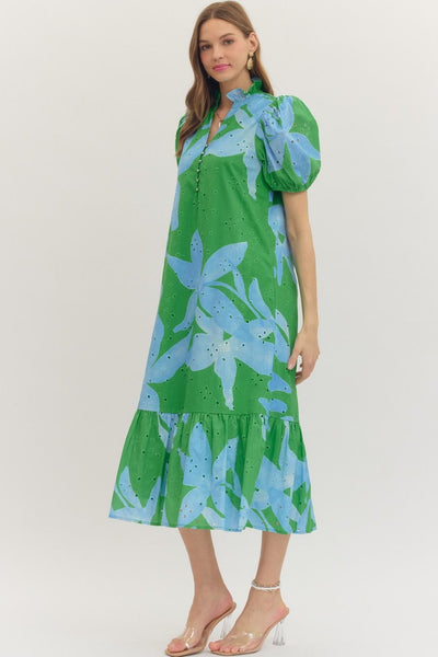 The Riviera Garden Midi Dress