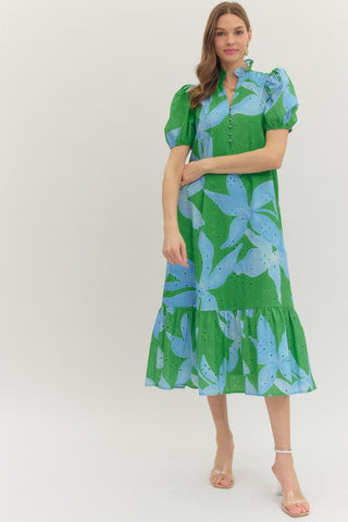 The Riviera Garden Midi Dress
