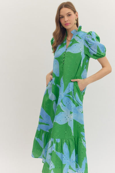 The Riviera Garden Midi Dress