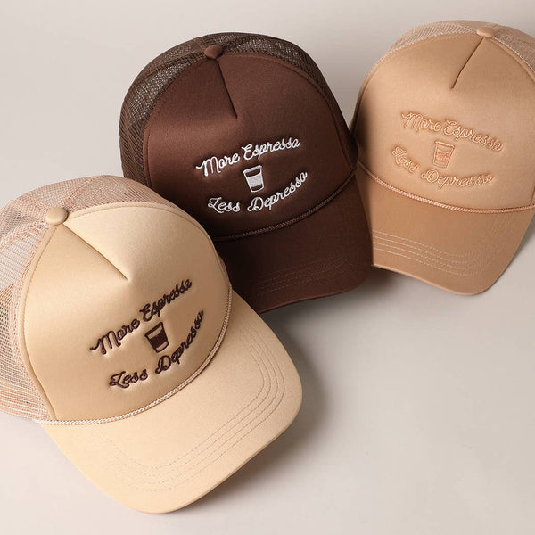 More Espresso Trucker Hat - Beige