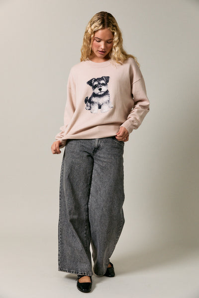 Happy Tails Sweater-Beige