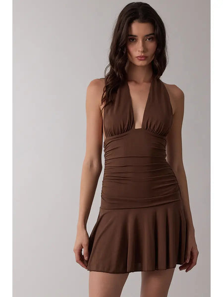 Harper Dress-Dark Brown