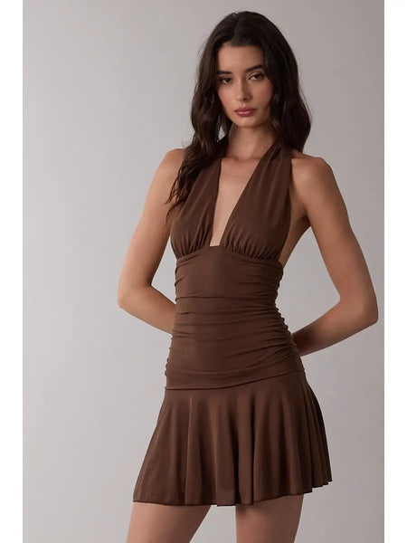 Harper Dress-Dark Brown