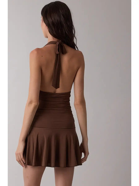 Harper Dress-Dark Brown