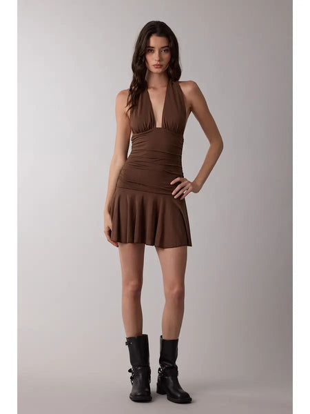 Harper Dress-Dark Brown