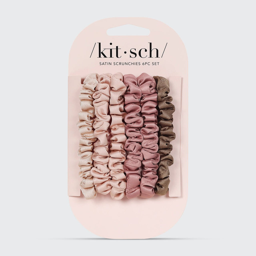 Kitsch Petite Satin Scrunchies - Terracotta