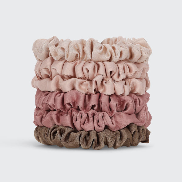 Kitsch Petite Satin Scrunchies - Terracotta