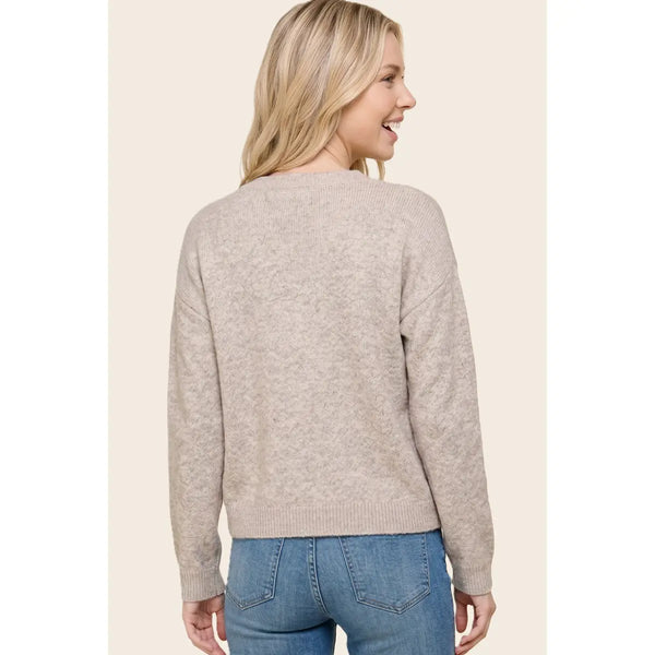 The Paddock Horse Cardigan - Taupe