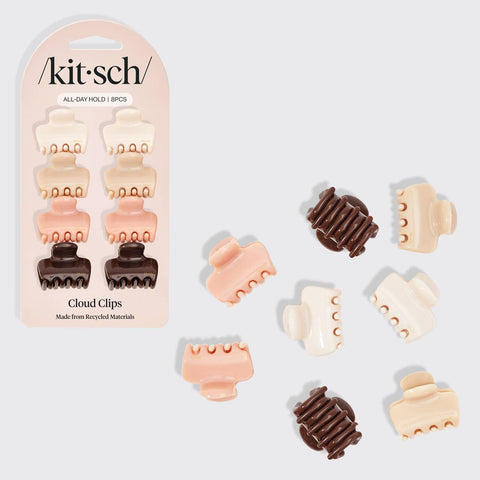 Kitsch Cloud Mini Clips 8pc-Rosewood