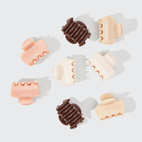 Kitsch Cloud Mini Clips 8pc-Rosewood
