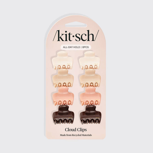 Kitsch Cloud Mini Clips 8pc-Rosewood