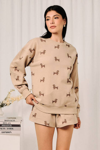 Sassy Dog Sweatshirt-Mocha