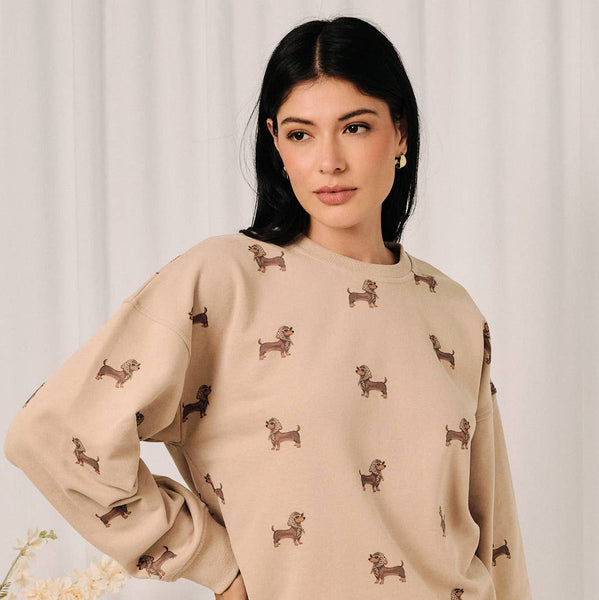 Sassy Dog Sweatshirt-Mocha
