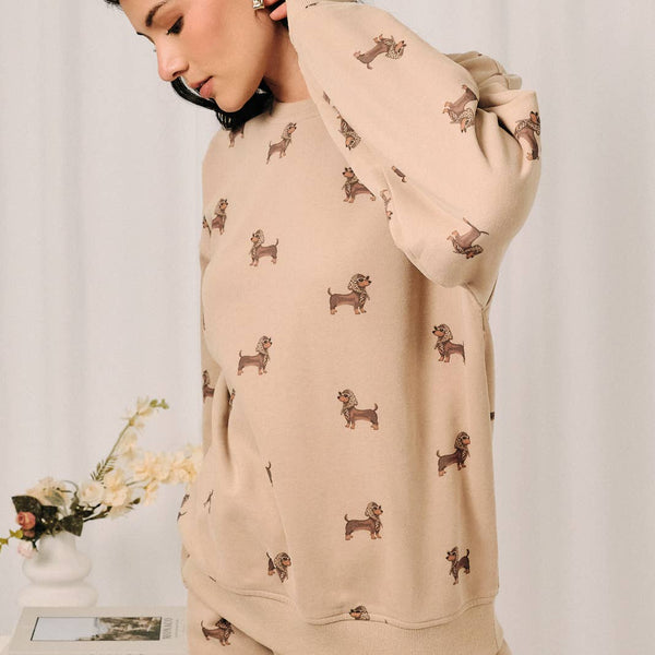 Sassy Dog Sweatshirt-Mocha