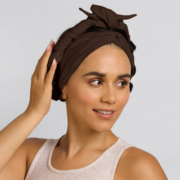 Kitsch Set&Flow Curling Headband-Chocolate