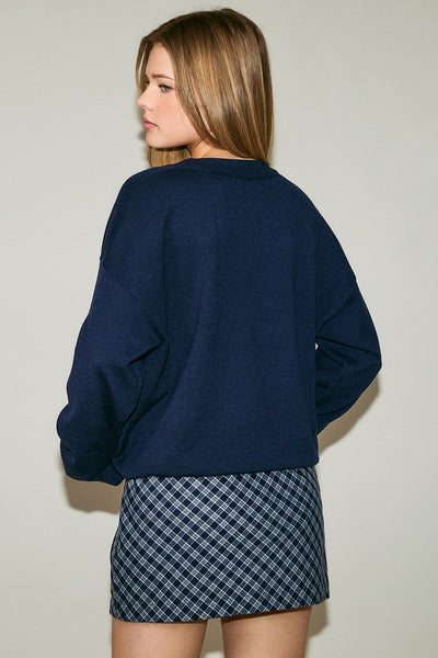 Snuggle Pup Sweater-Navy
