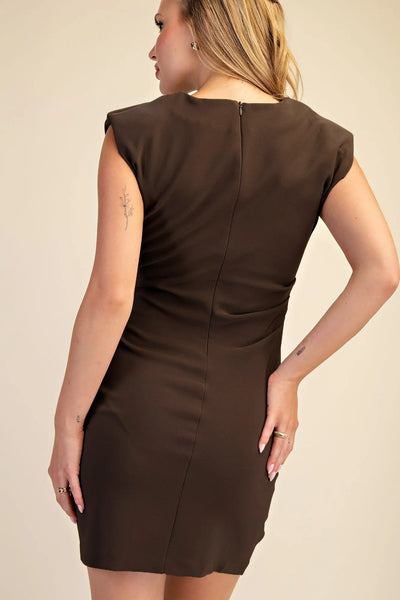 Uptown Dress-Brown