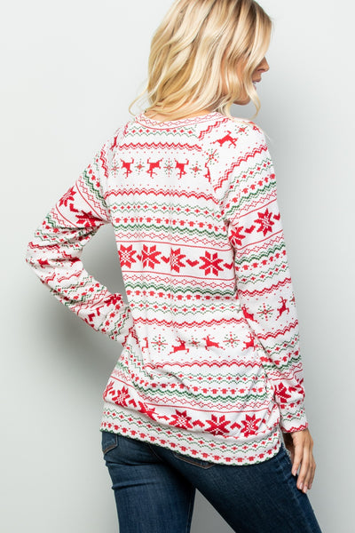 Christmas Morning Pajama Top - White