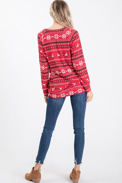 Christmas Morning Pajama Top - Red