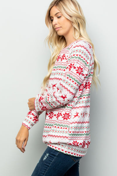 Christmas Morning Pajama Top - White