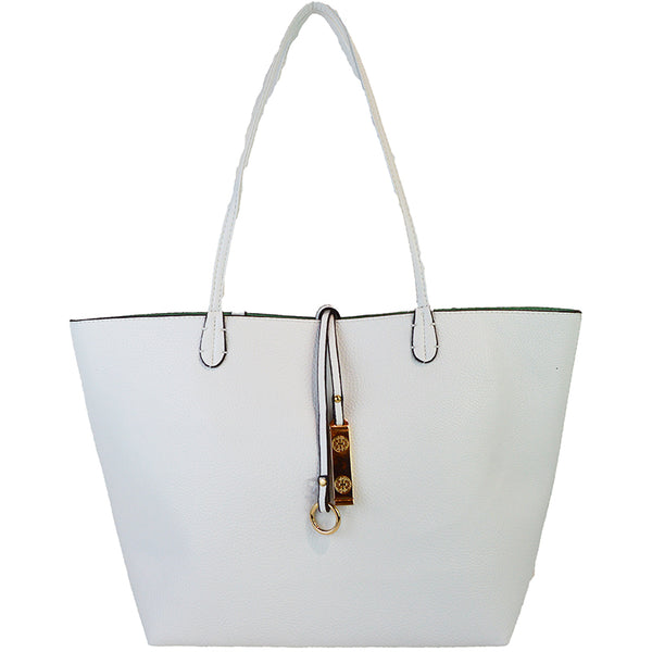 Reversible Tote - White - 3 Sisters Boutique
