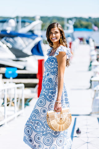 Chatham Eyelet Midi Dress