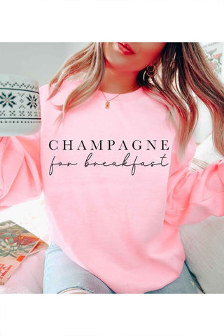 Champagne For Breakfast Oversized Sweatshirt