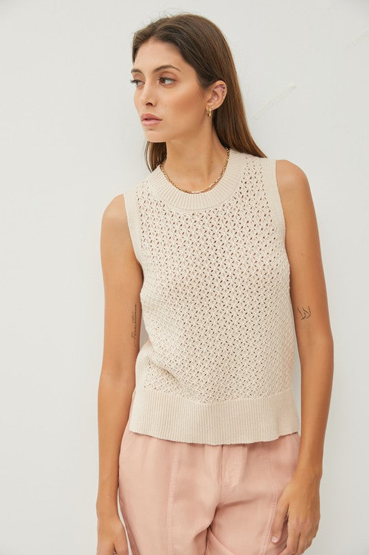 Crochet Time Top - Stone