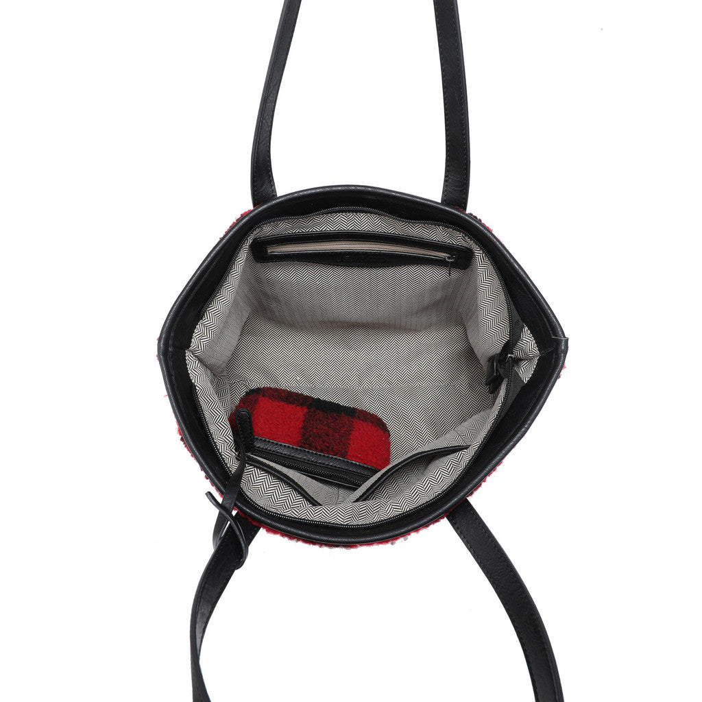 Sherpa Plaid Tote - Red