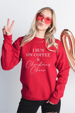 Coffe And X-Mas Sweatshirt - Red